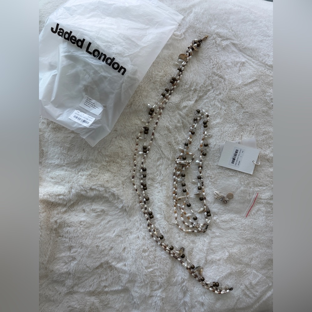 Jaded London Vida Backless Crochet Maxi Dress with Shells Size small - Picture 8 of 11